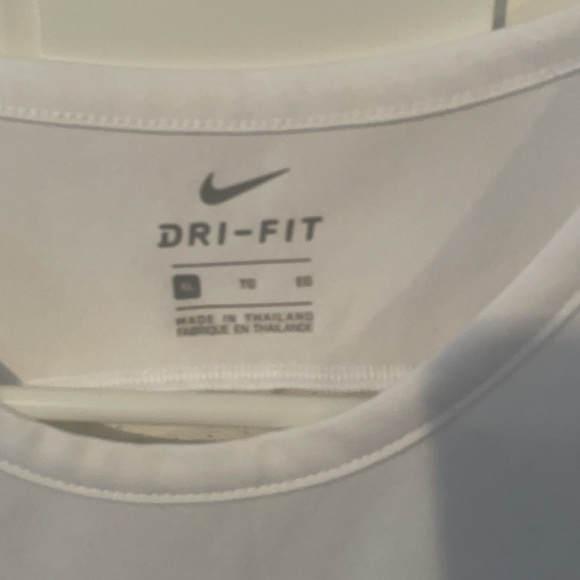 Nike Girls XL Dri-Fit Tank Too Shirt White Mesh - Picture 4 of 8